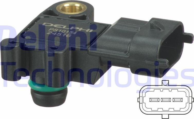 Delphi PS10154 - Sensore, Pressione collettore d'aspirazione www.autoricambi360.it