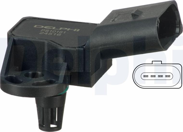 Delphi PS10161 - Sensore, Pressione collettore d'aspirazione www.autoricambi360.it