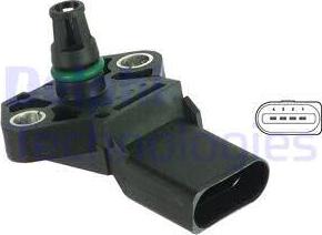 Delphi PS10118 - Sensore pressione aria, Aggiustaggio altimetrico www.autoricambi360.it