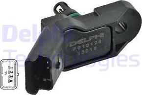 Delphi PS10128 - Sensore, Pressione collettore d'aspirazione www.autoricambi360.it