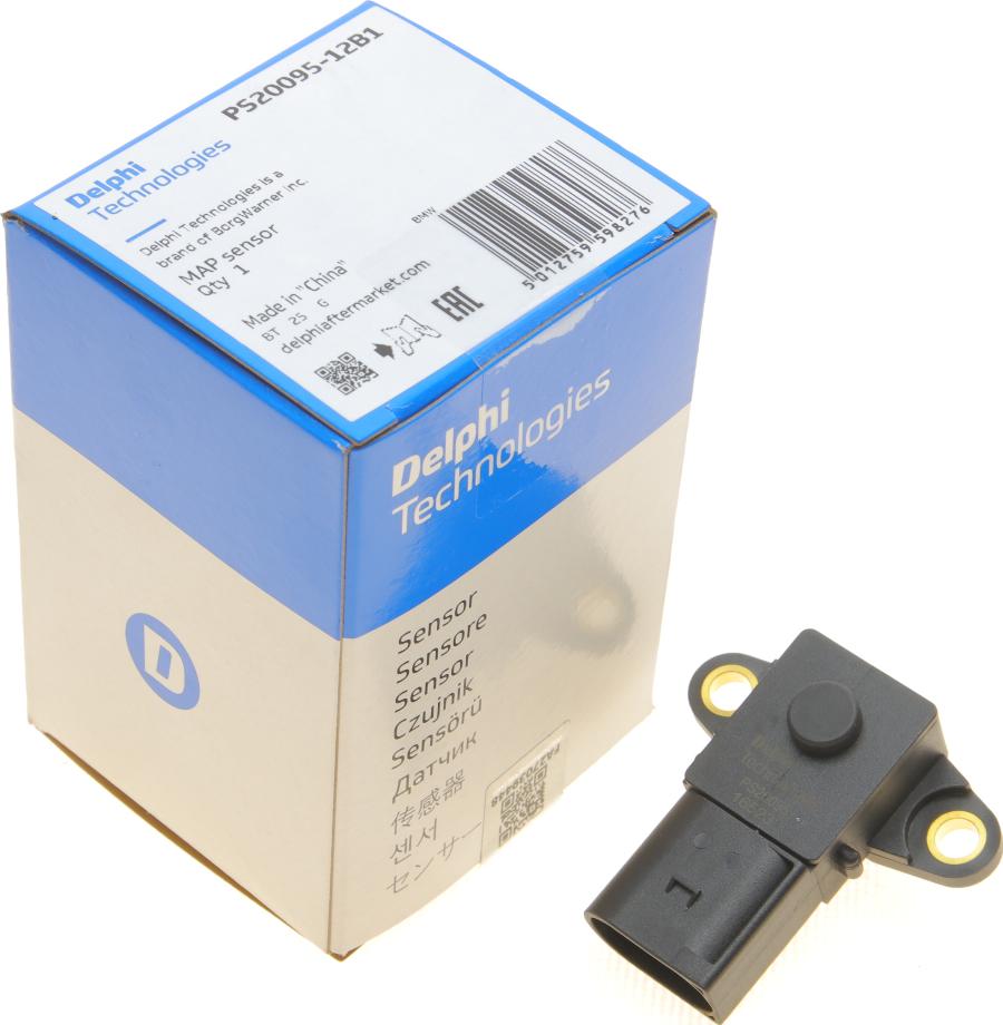 Delphi PS20095-12B1 - Sensore, Pressione collettore d'aspirazione www.autoricambi360.it