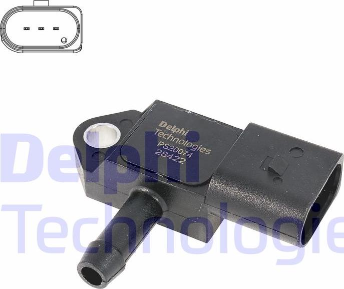 Delphi PS20074-12B1 - Sensore, Pressione collettore d'aspirazione www.autoricambi360.it