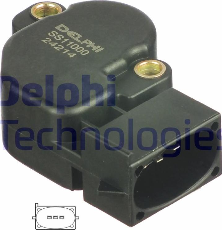 Delphi SS11000-12B1 - Sensore, Regolazione valvola farfalla www.autoricambi360.it