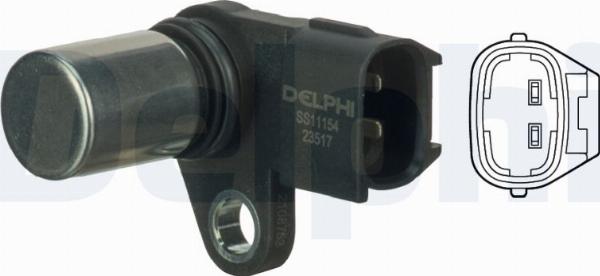 Delphi SS11154-17B1 - Sensore, Posizione albero a camme www.autoricambi360.it