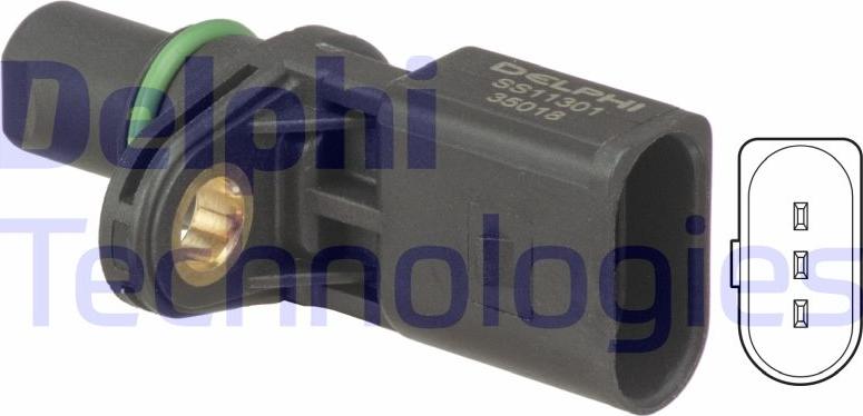 Delphi SS11301 - Sensore, Posizione albero a camme www.autoricambi360.it