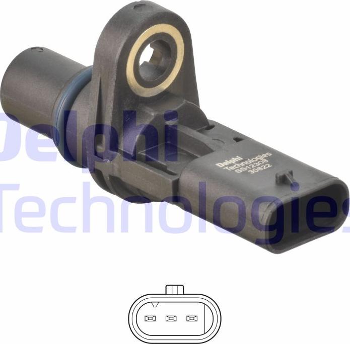 Delphi SS12308-12B1 - Sensore, Posizione albero a camme www.autoricambi360.it
