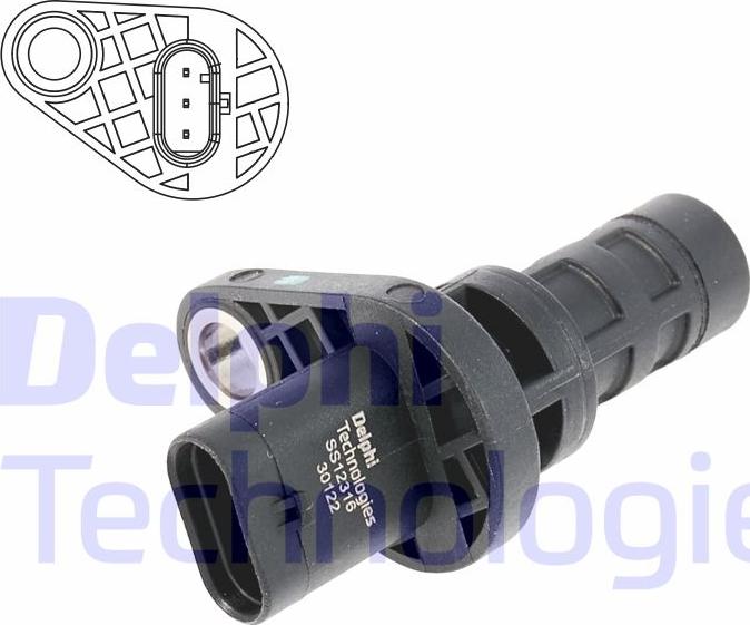Delphi SS12316-12B1 - Generatore di impulsi, Albero a gomiti www.autoricambi360.it