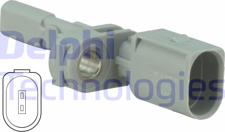 Delphi SS20599 - Sensore, N° giri ruota www.autoricambi360.it