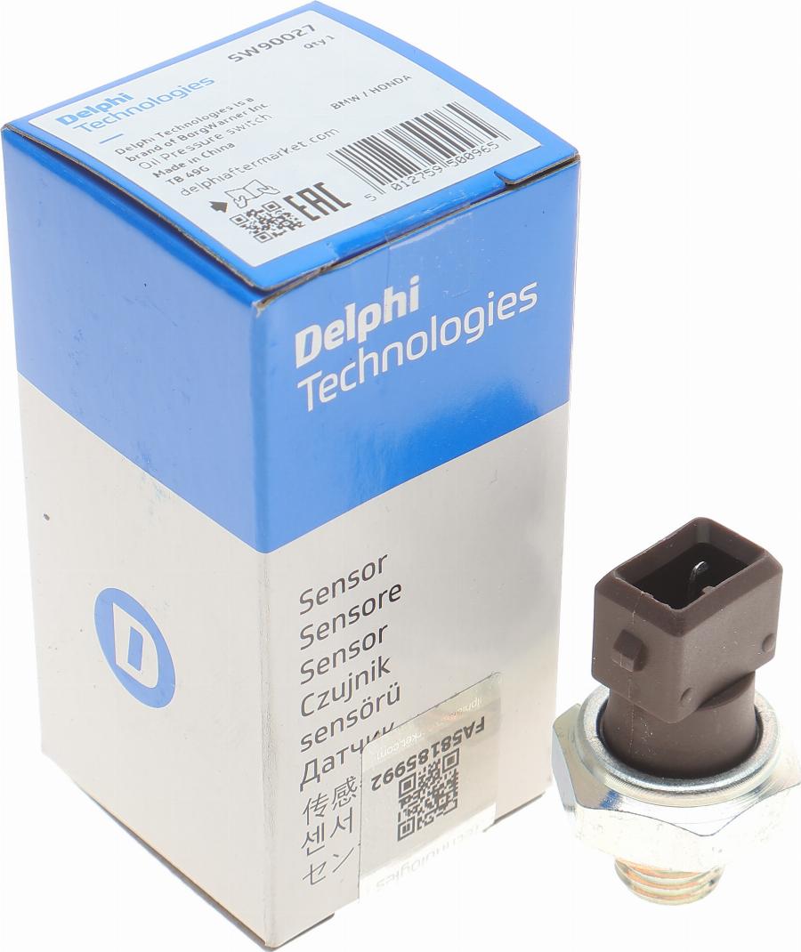 Delphi SW90027 - Sensore, Pressione olio www.autoricambi360.it