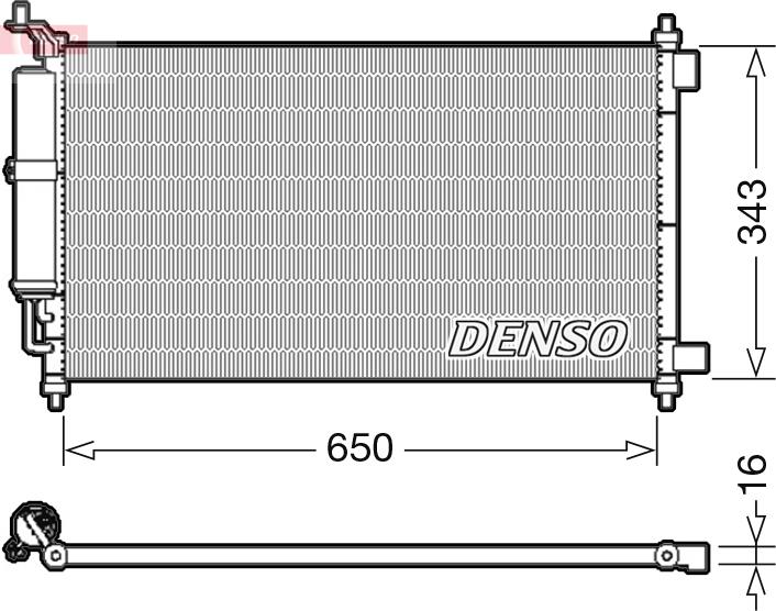 Denso DCN46020 - Condensatore, Climatizzatore www.autoricambi360.it