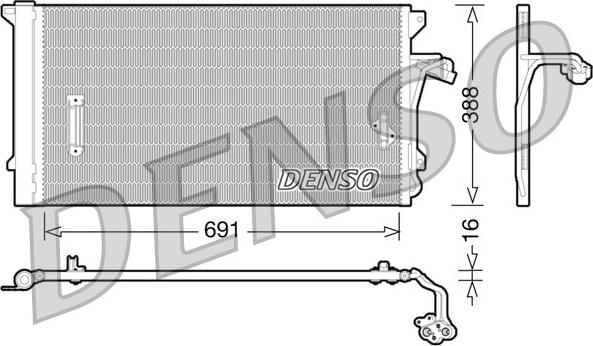 Denso DCN02003 - Condensatore, Climatizzatore www.autoricambi360.it