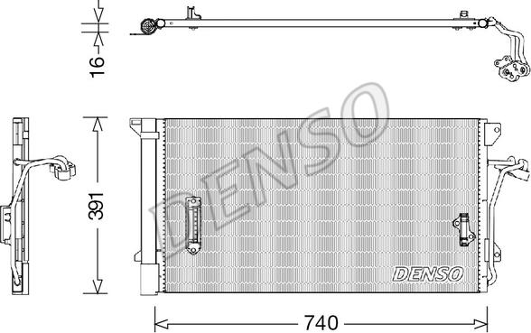 Denso DCN02027 - Condensatore, Climatizzatore www.autoricambi360.it