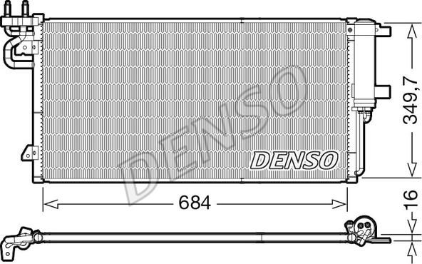 Denso DCN10045 - Condensatore, Climatizzatore www.autoricambi360.it