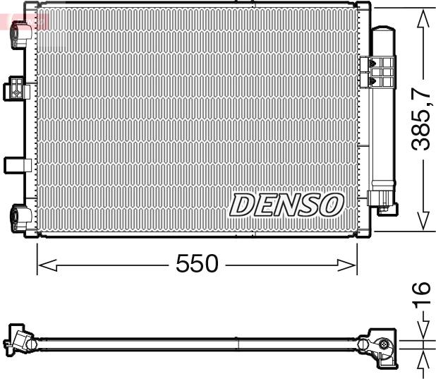 Denso DCN10043 - Condensatore, Climatizzatore www.autoricambi360.it