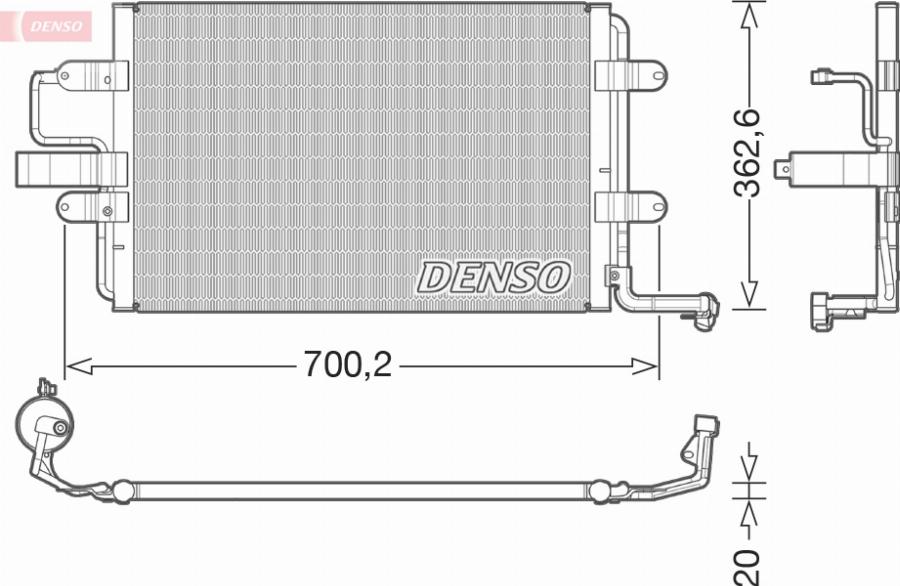Denso DCN32022 - Condensatore, Climatizzatore www.autoricambi360.it
