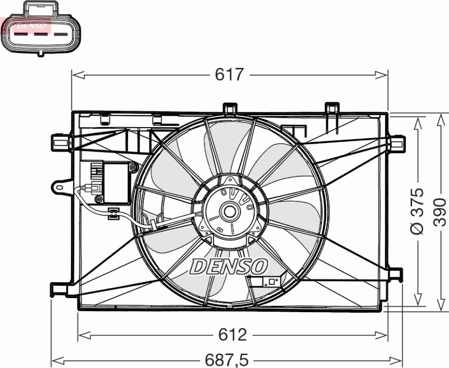 Denso DER50003 - Ventola, Raffreddamento motore www.autoricambi360.it