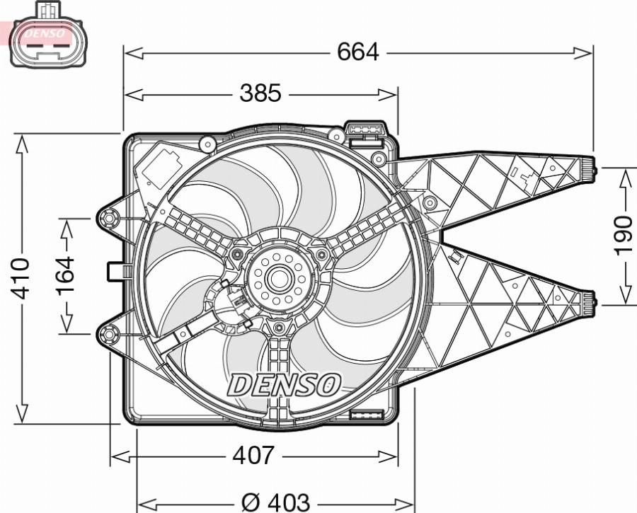 Denso DER09309 - Ventola, Raffreddamento motore www.autoricambi360.it
