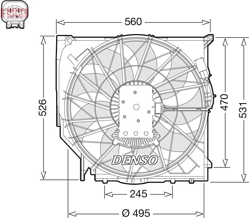 Denso DER05008 - Ventola, Raffreddamento motore www.autoricambi360.it