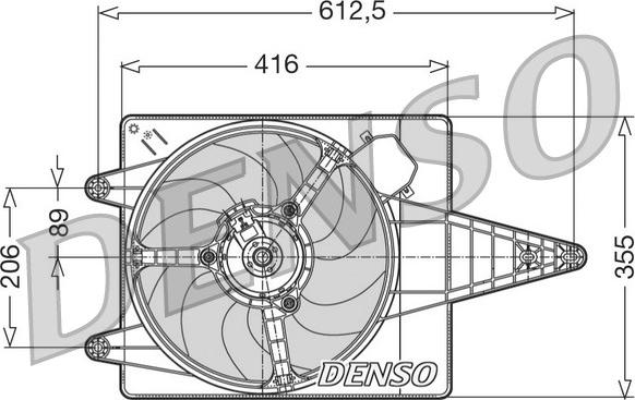 Denso DER01004 - Ventola, Raffreddamento motore www.autoricambi360.it