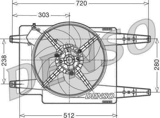 Denso DER01017 - Ventola, Raffreddamento motore www.autoricambi360.it