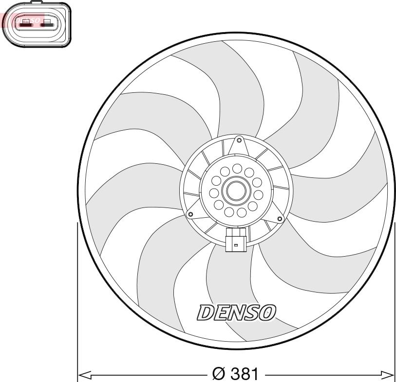 Denso DER02006 - Ventola, Raffreddamento motore www.autoricambi360.it