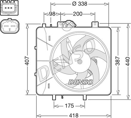 Denso DER07010 - Ventola, Raffreddamento motore www.autoricambi360.it