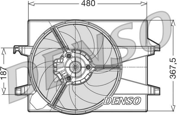 Denso DER10002 - Ventola, Raffreddamento motore www.autoricambi360.it