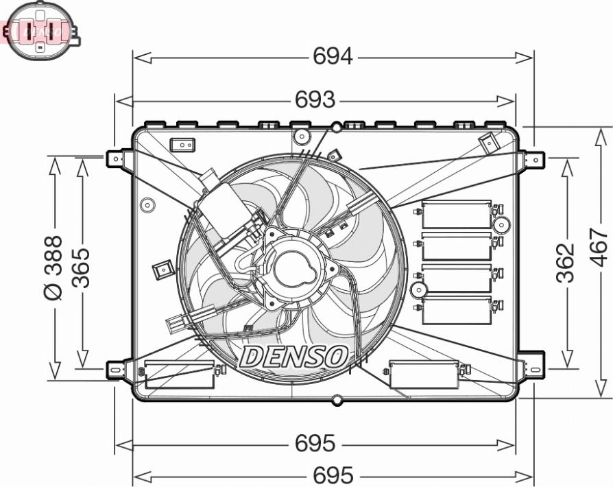 Denso DER10010 - Ventola, Raffreddamento motore www.autoricambi360.it