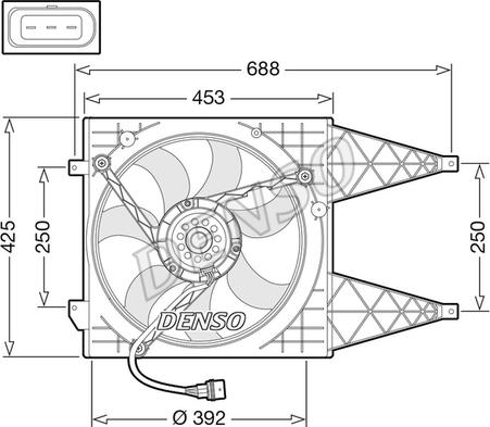 Denso DER32016 - Ventola, Raffreddamento motore www.autoricambi360.it