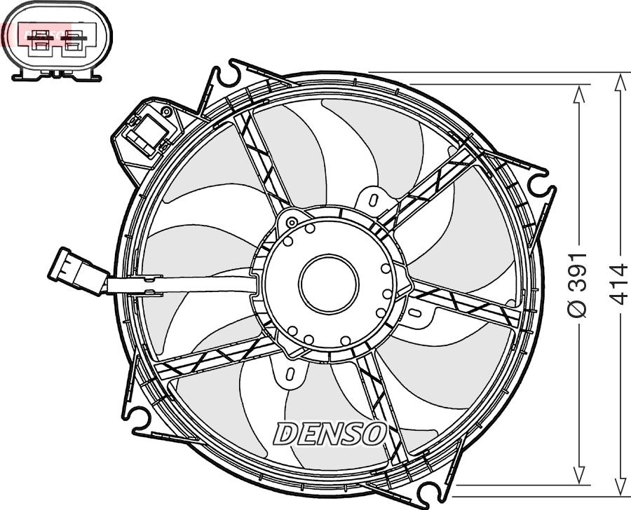 Denso DER23005 - Ventola, Raffreddamento motore www.autoricambi360.it