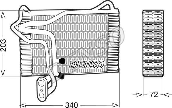 Denso DEV02001 - Evaporatore, Climatizzatore www.autoricambi360.it