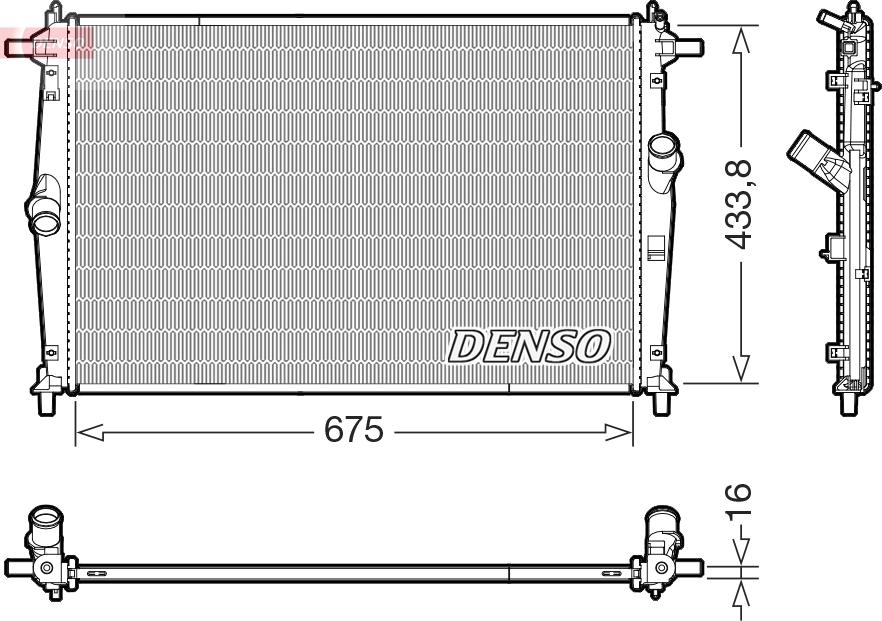 Denso DRM44054 - Radiatore, Raffreddamento motore www.autoricambi360.it