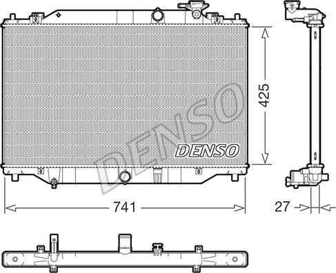 Denso DRM44052 - Radiatore, Raffreddamento motore www.autoricambi360.it