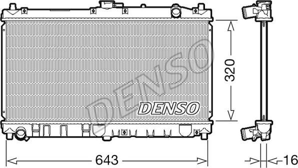 Denso DRM44031 - Radiatore, Raffreddamento motore www.autoricambi360.it