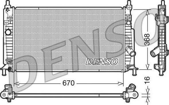 Denso DRM44020 - Radiatore, Raffreddamento motore www.autoricambi360.it