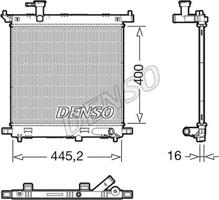 Denso DRM46066 - Radiatore, Raffreddamento motore www.autoricambi360.it