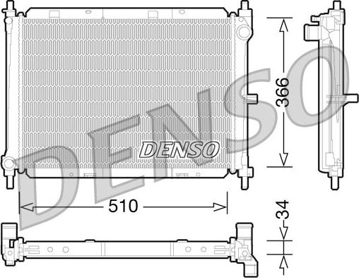 Denso DRM46038 - Radiatore, Raffreddamento motore www.autoricambi360.it