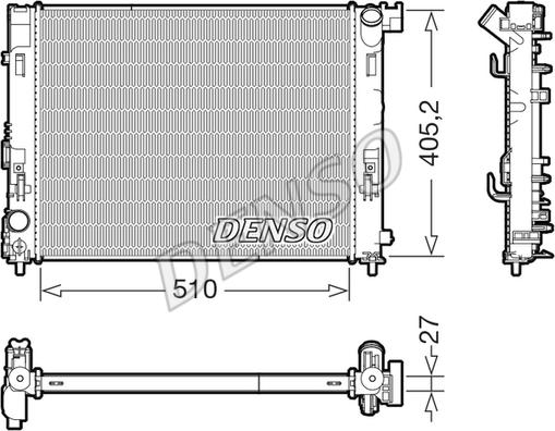 Denso DRM46076 - Radiatore, Raffreddamento motore www.autoricambi360.it