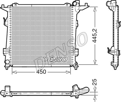Denso DRM43006 - Radiatore, Raffreddamento motore www.autoricambi360.it