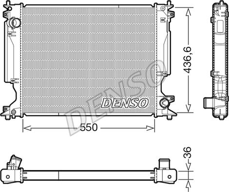 Denso DRM51014 - Radiatore, Raffreddamento motore www.autoricambi360.it