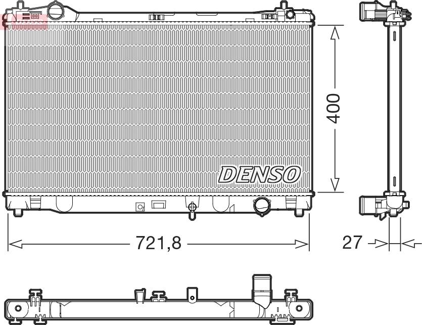 Denso DRM51021 - Radiatore, Raffreddamento motore www.autoricambi360.it