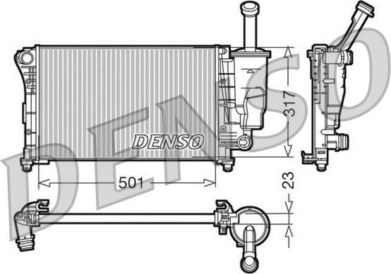 Denso DRM09086 - Radiatore, Raffreddamento motore www.autoricambi360.it