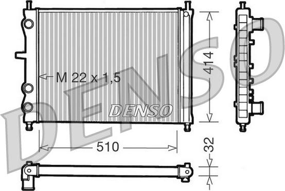 Denso DRM09024 - Radiatore, Raffreddamento motore www.autoricambi360.it