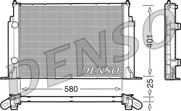 Denso DRM09122 - Radiatore, Raffreddamento motore www.autoricambi360.it