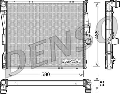 Denso DRM05090 - Radiatore, Raffreddamento motore www.autoricambi360.it