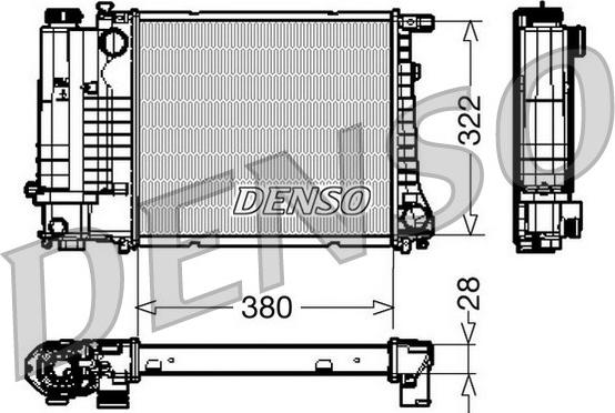 Denso DRM05044 - Radiatore, Raffreddamento motore www.autoricambi360.it