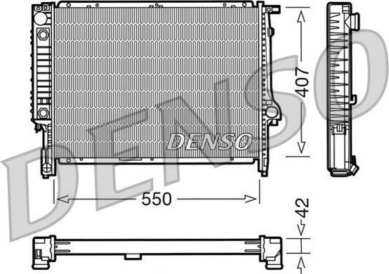 Denso DRM05040 - Radiatore, Raffreddamento motore www.autoricambi360.it