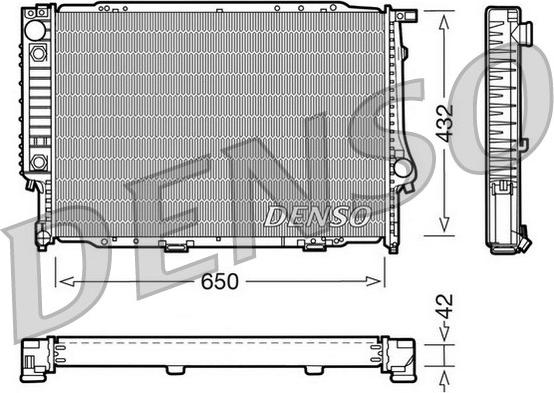 Denso DRM05054 - Radiatore, Raffreddamento motore www.autoricambi360.it