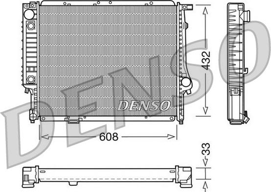 Denso DRM05053 - Radiatore, Raffreddamento motore www.autoricambi360.it