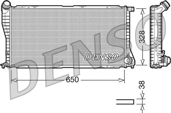 Denso DRM05002 - Radiatore, Raffreddamento motore www.autoricambi360.it
